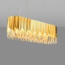 Loft Industry Modern - Facet Oval Glass Chandelier